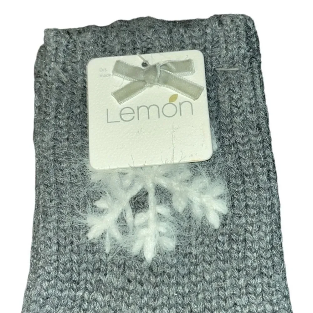 Lemon Women’s Snowflake Knit Socks - One Size